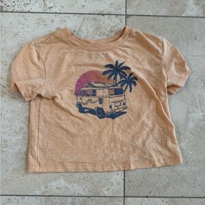 GAP Orange Short Sleeve Tee with Palm Tree Design